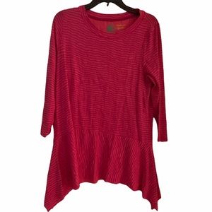 Gundrun Sjoden Pink and Orange Striped Tunic